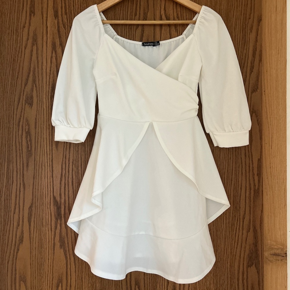 White mini dress
